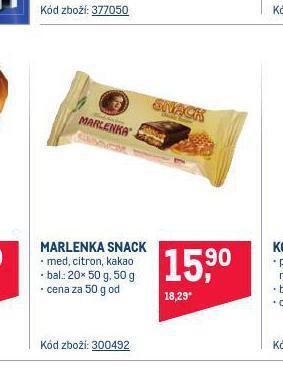 Makro Marlenka snack nabídka