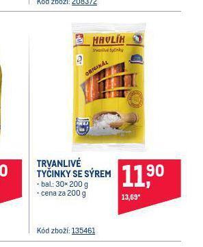 Makro Trvanlivé tyčinky se sýrem nabídka