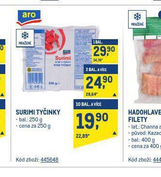Makro Surimi tyčinky nabídka