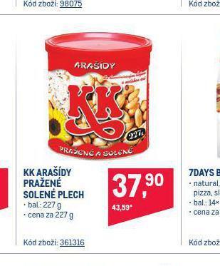 Makro Kk arašídy pražené solené plech nabídka
