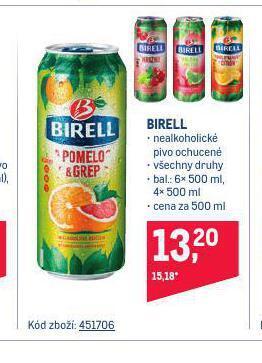 Makro Birell nealkoholické pivo nabídka