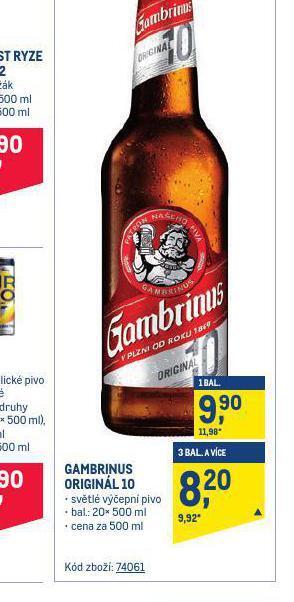 Makro Pivo gambrinus nabídka