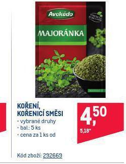 Makro Koření nabídka