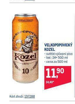 Makro Pivo velkopopovický kozel nabídka