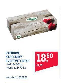 Makro Tento papírové kapesníky nabídka