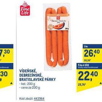 Makro Vídeňské párky nabídka