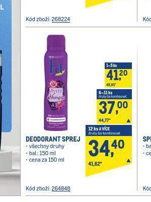 Makro Fa deodorant nabídka
