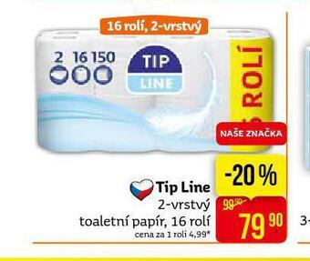 Teta Tip line toaletní papír nabídka