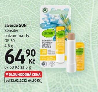 dm drogerie Alverde balzám na rty nabídka