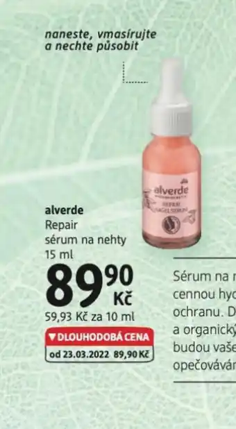 dm drogerie Alverde sérum na nehty nabídka