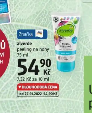 dm drogerie Alverde peeling na nohy nabídka