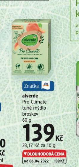 dm drogerie Alverde tuhé mýdlo nabídka