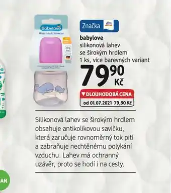 dm drogerie Babylove silikonová láhev nabídka