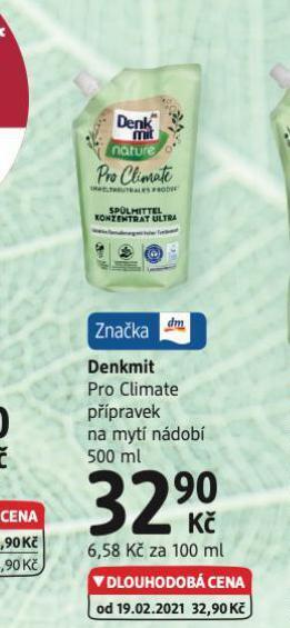 dm drogerie Denkmit přípravek na mytí nádobí nabídka