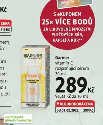 dm drogerie Garnier rozjasňující sérum nabídka