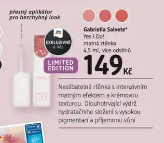 dm drogerie Gabriella salvete matná rtěnka nabídka