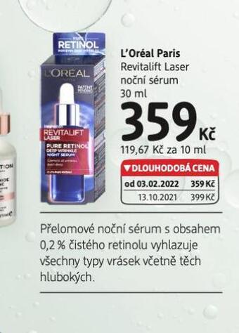 dm drogerie L'oréal paris noční sérum nabídka