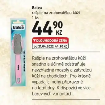 dm drogerie Balea rašple nabídka