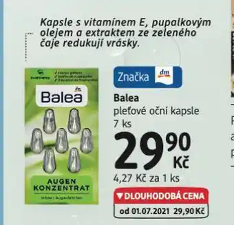 dm drogerie Balea pleťové oční kapsle nabídka