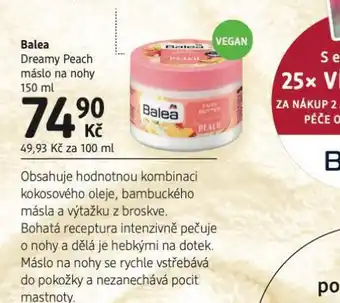 Balea máslo na nohy