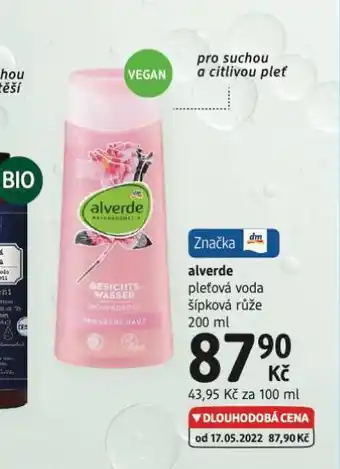 dm drogerie Alverde pleťová voda nabídka