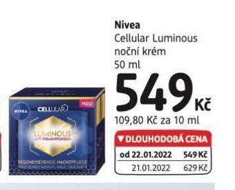 dm drogerie Nivea noční krém nabídka