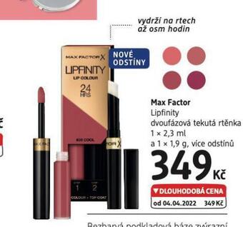 dm drogerie Max factor rtěnka nabídka