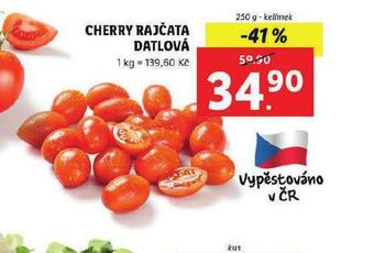 Lidl Cherry rajčata datlová nabídka