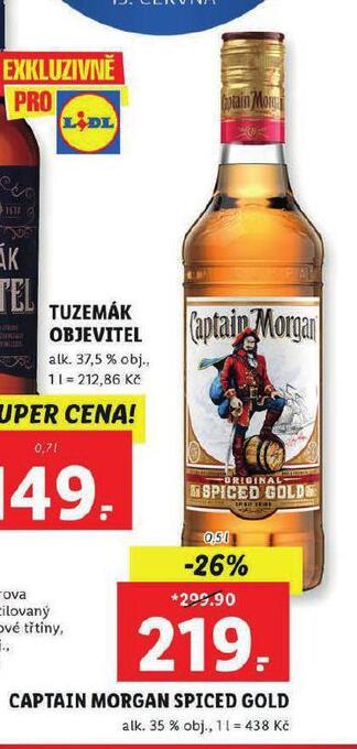 Lidl Captain morgan spiced gold nabídka