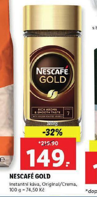 Lidl Nescafé gold instantní káva nabídka