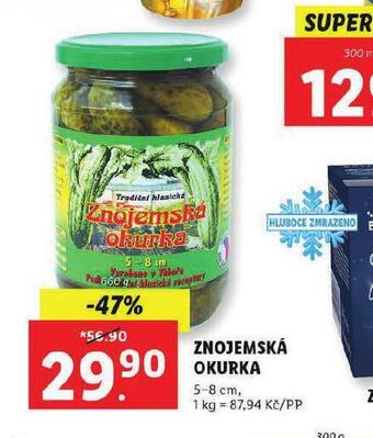 Lidl Znojemská okurka nabídka