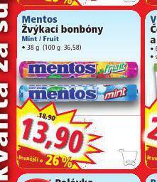 Norma Mentos žvýkací bonbóny nabídka