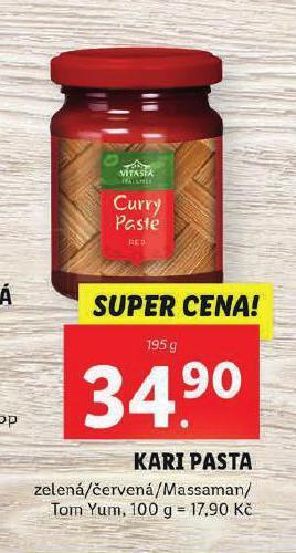Lidl Kari pasta nabídka