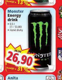Norma Monster energy drink nabídka