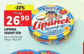 Lidl Lipánek tavený sýr nabídka