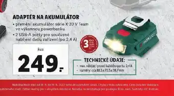 Lidl Adaptér na akumulátor nabídka