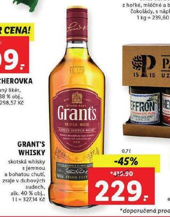 Lidl Grant´s whisky nabídka