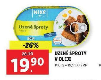 Lidl Uzené šproty v oleji nabídka
