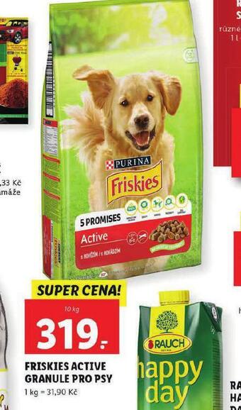 Lidl Friskies active granule pro psy nabídka