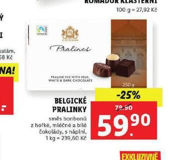 Lidl Belgické pralinky nabídka