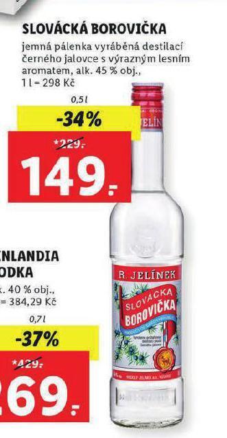 Lidl Slovácká borovička nabídka