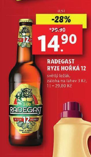 Lidl Pivo radegast ryze hořká 12 nabídka