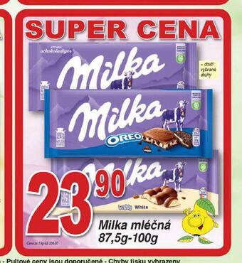 Lidl Milka mléčná nabídka