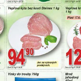 Lidl Vepřová kýta bez kosti nabídka