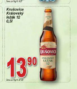 Lidl Pivo krušovice 12 královský ležák nabídka