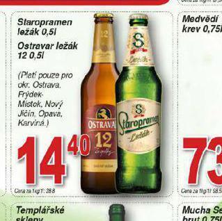 Lidl Pivo staropramen ležák nabídka