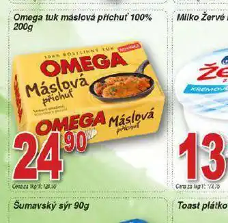 Lidl Omega tuk máslová příchuť 200 g nabídka