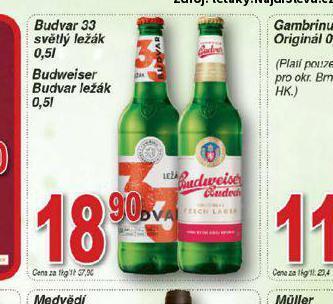 Lidl Pivo budvar 33 nabídka