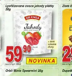 Lidl Lyofilizované ovoce jahody plátky nabídka