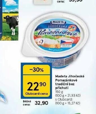 Tesco Madeta jihočeské pomazánkové tradiční nabídka
